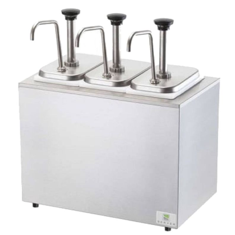 DISPENSADOR DE PLASTICO SALSAS 4 DEPOSITOS ACERO