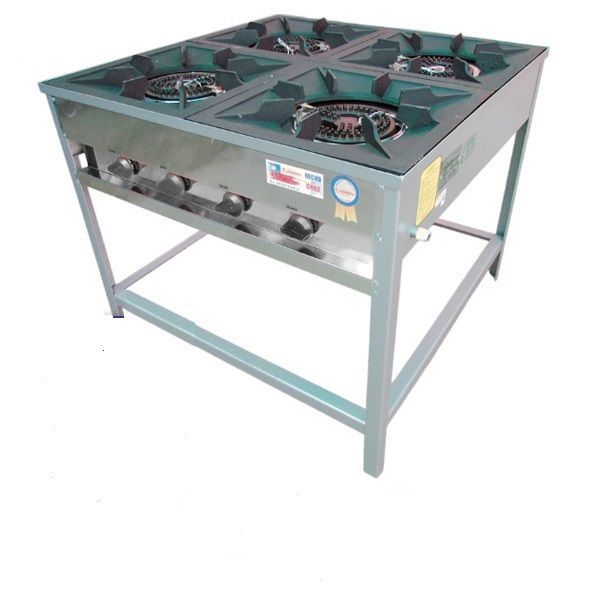 Anafe Industrial de 4 platos de 21 cm Acero