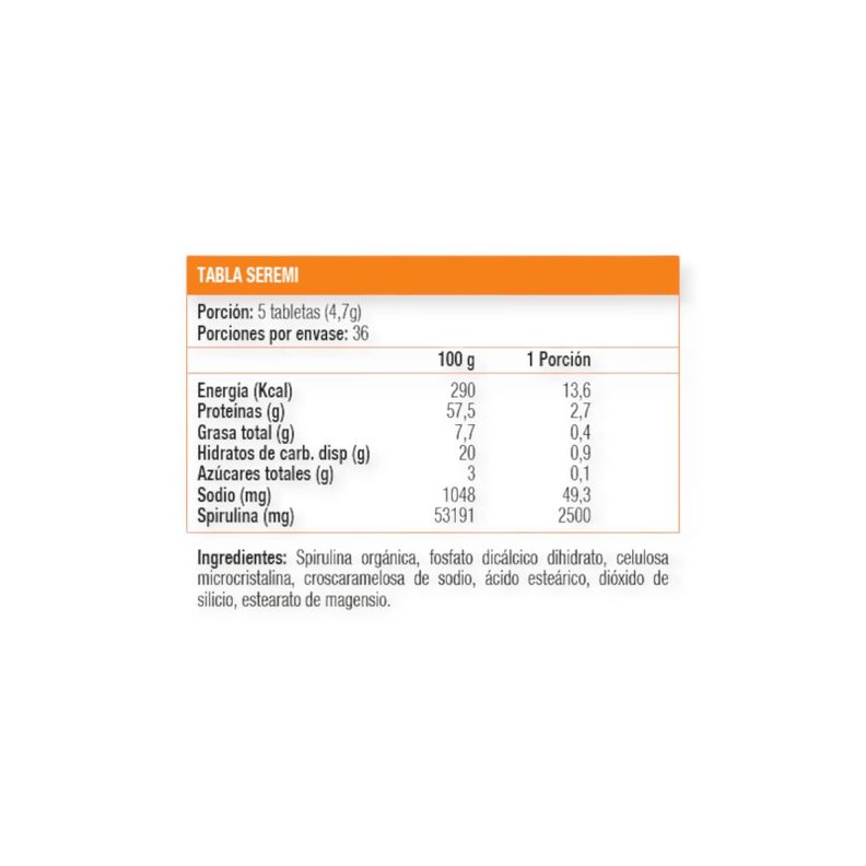 SPIRULINA 500MG 180 TABLETAS - SUNVIT-1