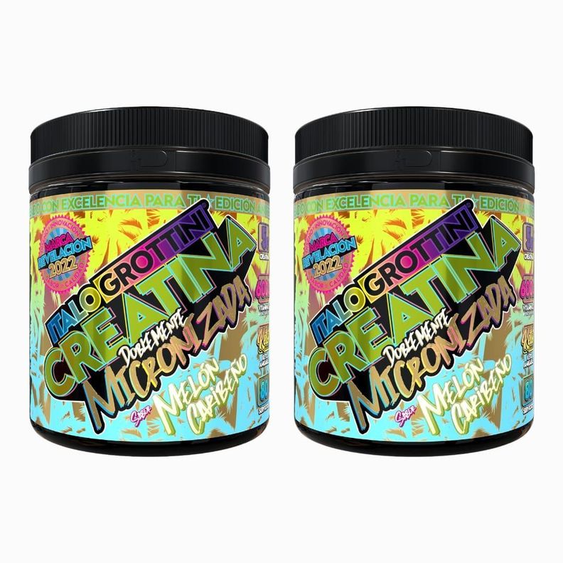 2 Creatinas Monohidrato Doblemente Micronizadas 80 SV c/u -Melón-0