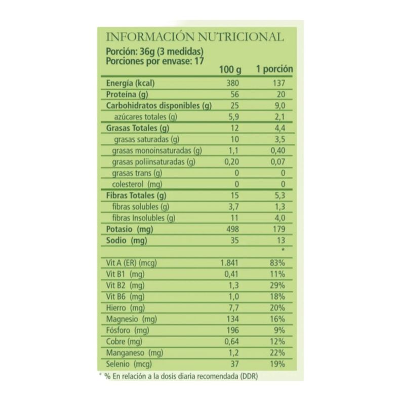 Green protein cacao power 600gr Aquasolar-1