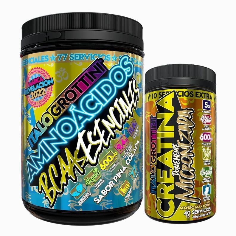 Aminoácidos & Bcaas Esenciales  + Creatina 40 Sv Mango maracuya-0