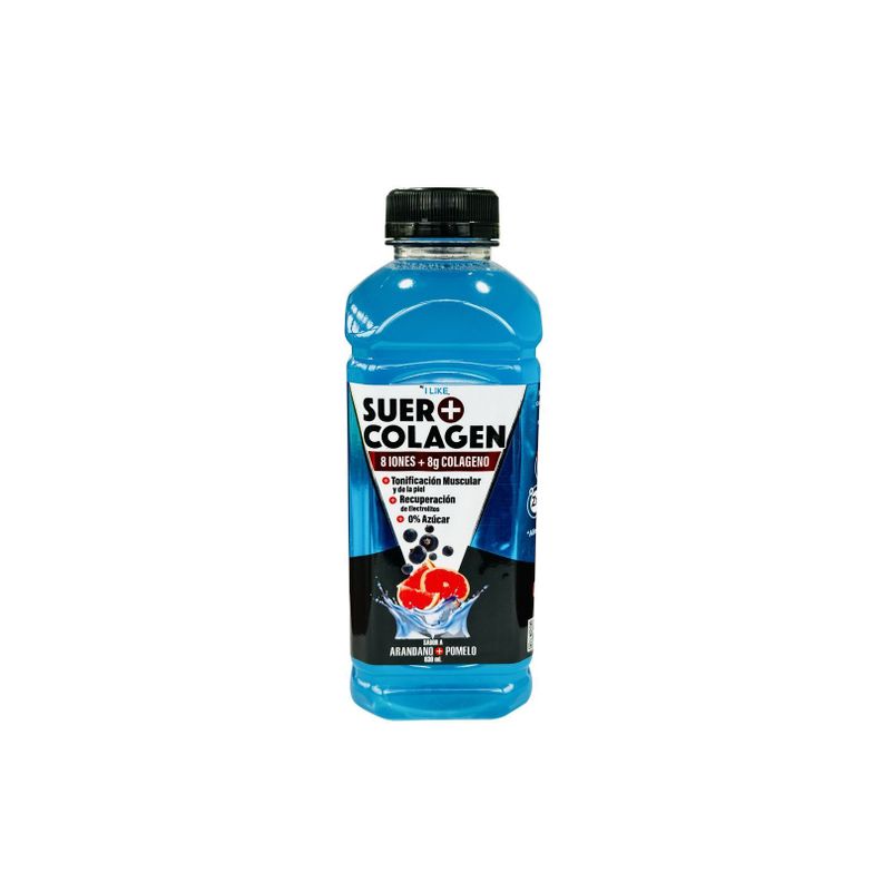SUERO COLAGEN 8 IONES + 8G COLAGENO 630ML ARANDANO POMELO - I LIKE-0
