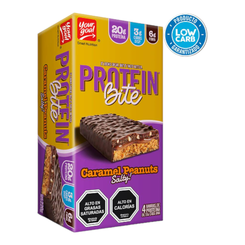 PROTEIN BITE CARAMEL PEANUTS SALTY DISPLAY 4U - YOUR GOAL