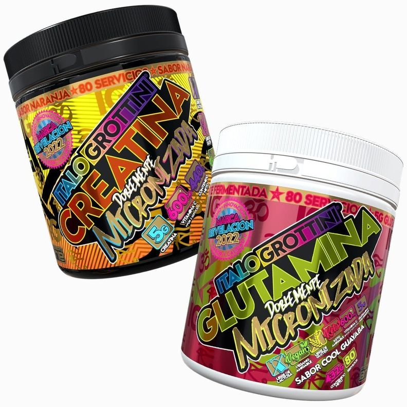 GLUTAMINA DOBLEMENTE MICRONIZADA 432G CREATINA NARANJA 440G-0