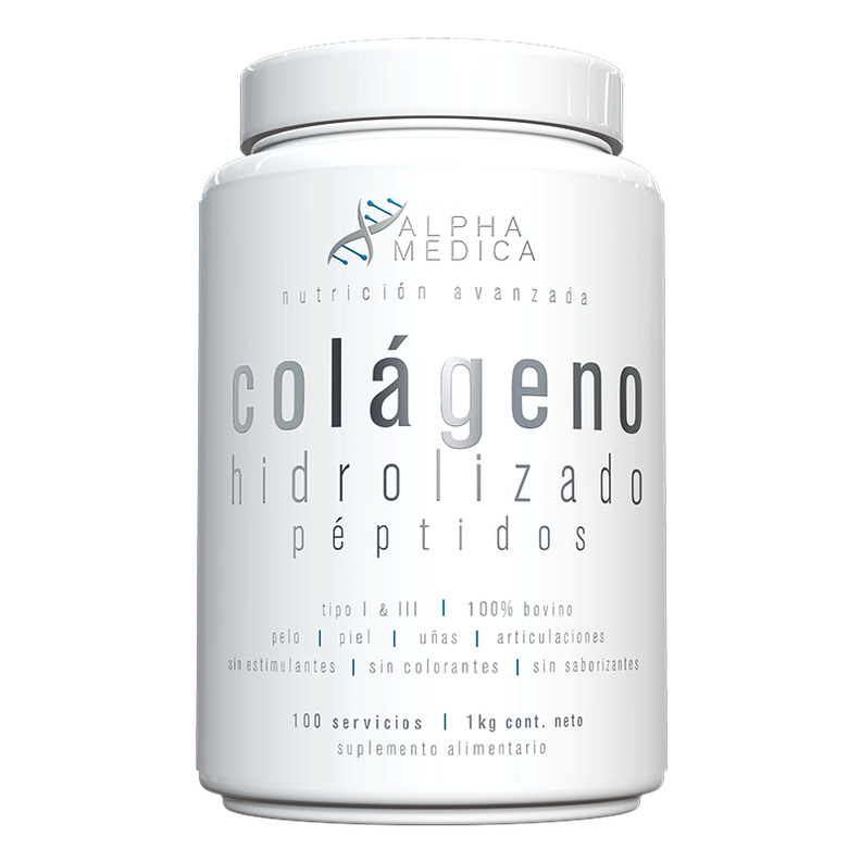 COLAGENO HIDROLIZADO PEPTIDOS 1KILO 100 SV - ALPHA MEDICA-0