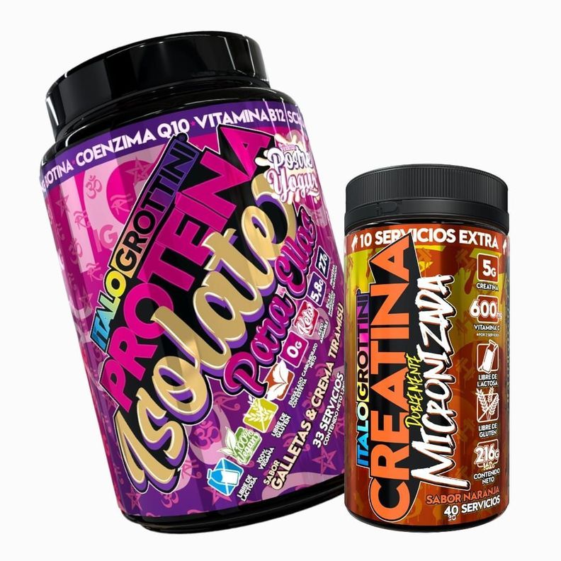 Proteína Para Ellas Tiramisú + Creatina 40sv Naranja-0
