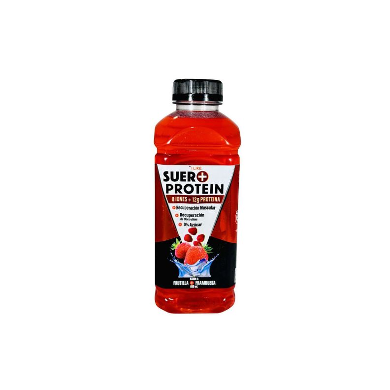SUERO PROTEIN 8 IONES + 12G PROTEINA 630ML FRUTILLA FRAMBUESA - I LIKE-0