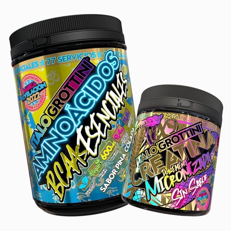 CREATINA MONOHIDRATADA 300GR PACK AMINOACIDOS ESENCIALES 1KG PIÑA-0