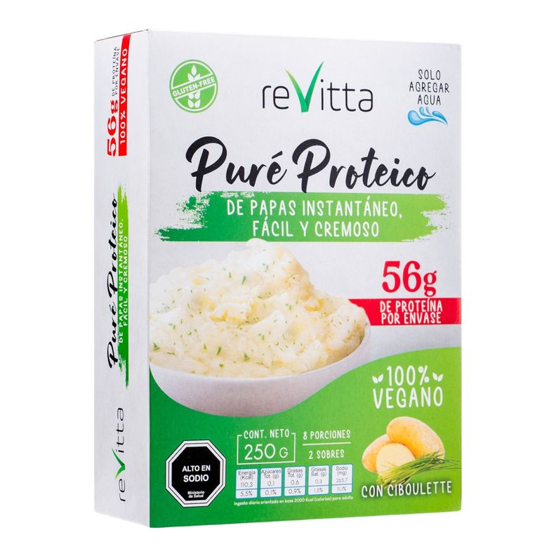 Puré vegano instantáneo sabor ciboullete 250 grs.- Revitta-0
