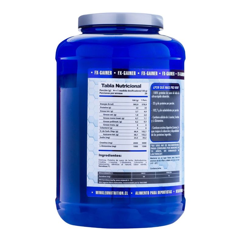 Ganador de peso Mass Pro Win Chocolate 3,9 kgs - 26sv -Winkler N.-1