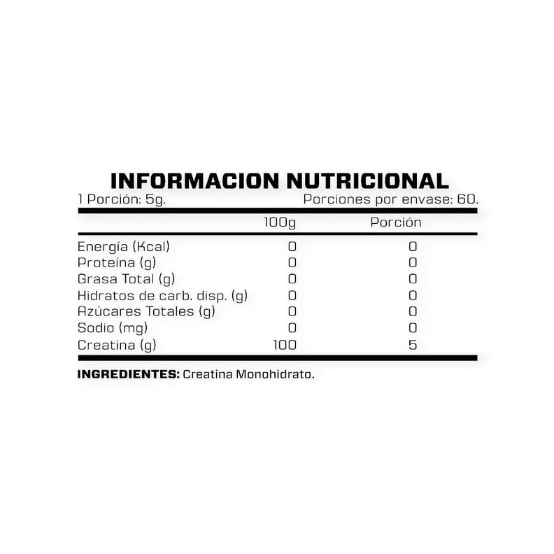 Creatina Monohidratada 300gr 60 Servicios - Briahlabs-1