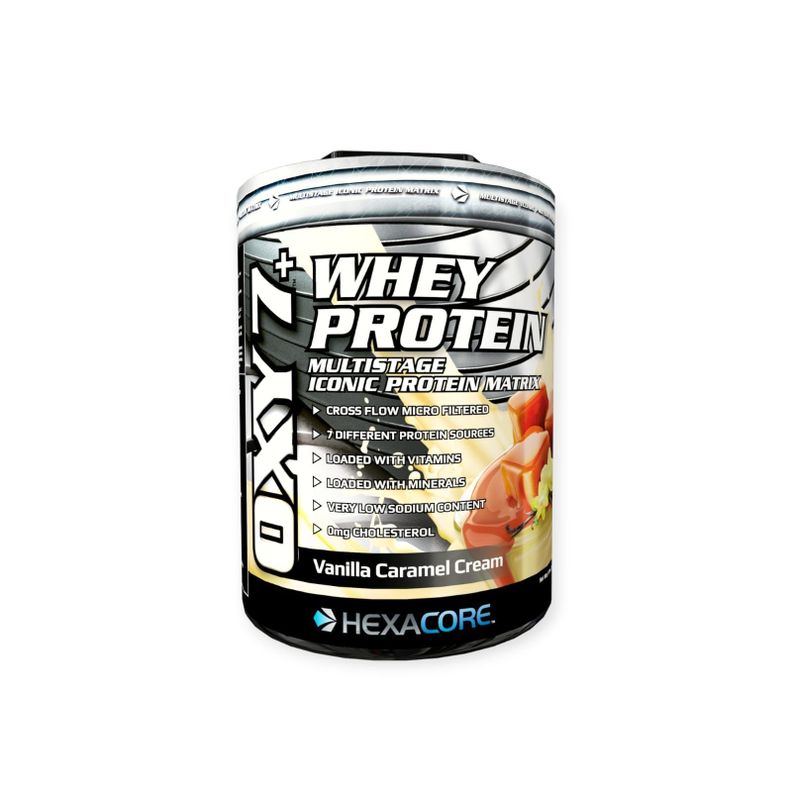 PROTEINA OXY 7 WHEY PROTEIN 5LBS 67 SV VAINILLA CARAMEL - HEXACORE-0