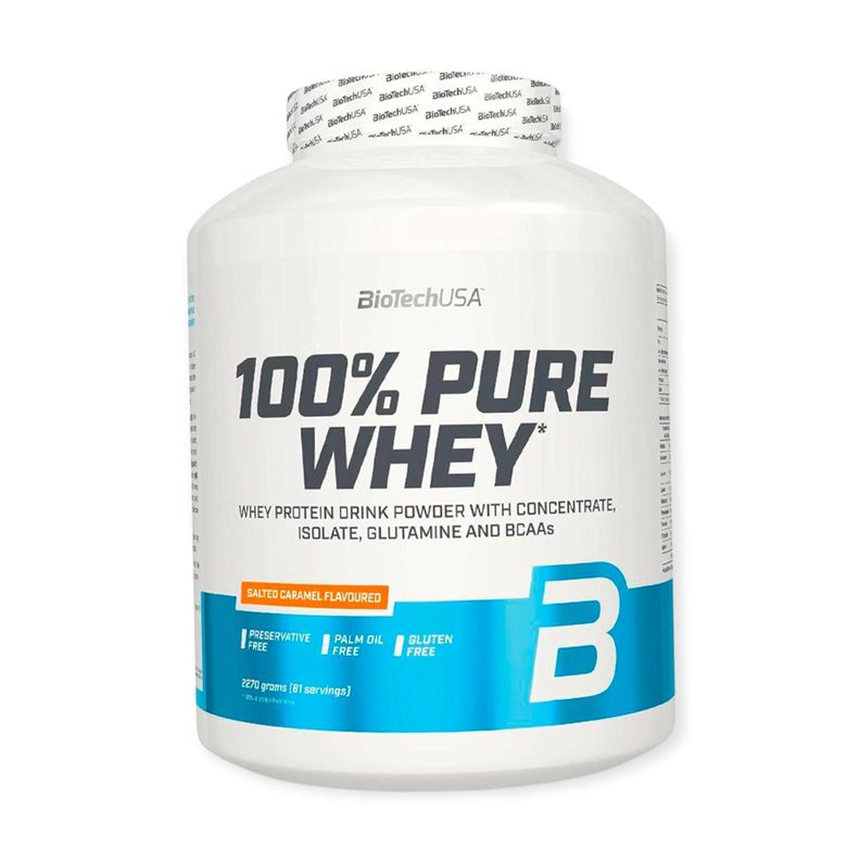 100 Pure Whey 5lib - Biotech Usa - Salted Caramel-0