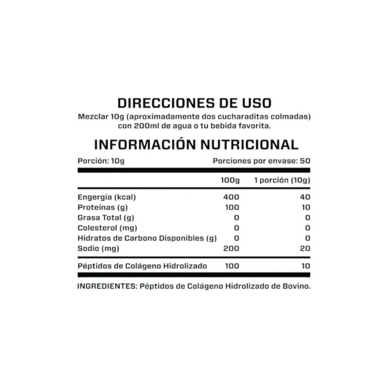 COLAGENO HIDROLIZADO 500G 50SV SIN SABOR - BRIAHLABS-1