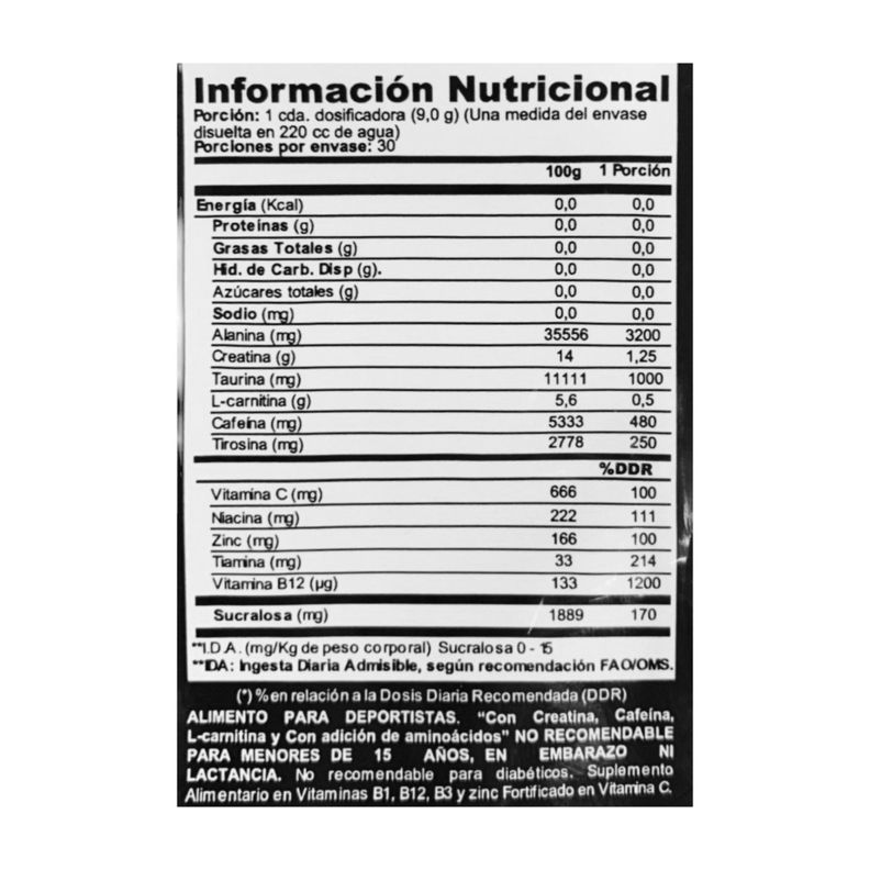 PRE ENTRENO HYDE XTREME BLUE RAZZ BLITZ 30SV 270G - PROSUPPS-1