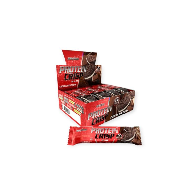 BOX 12 BARRAS PROTEIN CRIPS BAR COOKIES AND CREAM - INTEGRALMEDICA-0