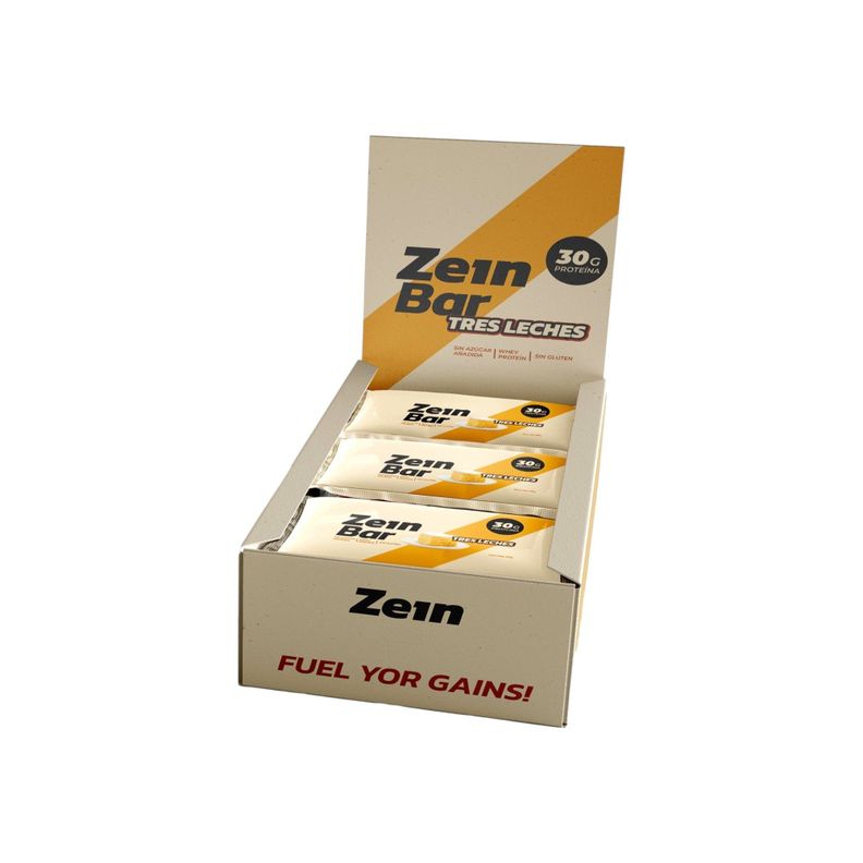 BOX DE 12 BARRAS DE PROTEINA ZEIN BAR TRES LECHES 100GR - ZEIN-0