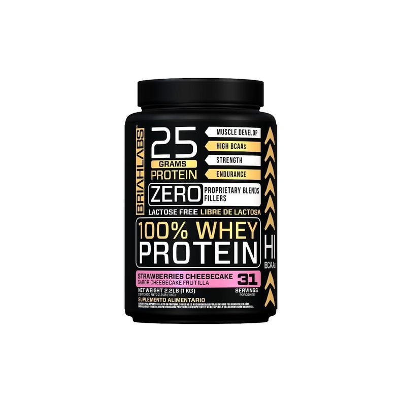PROTEINA 100% WHEY PROTEIN 1 KILO STRAMBERRIES - BRIAHLABS-0