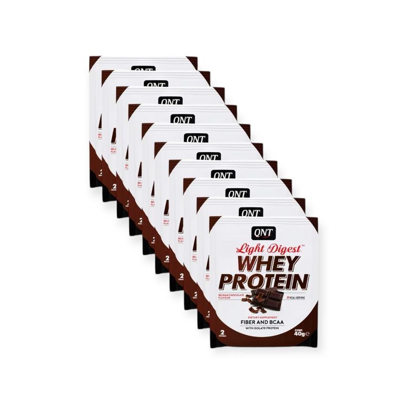 PACK X10 PROTEINA WHEY LIGHT DIGESTY CHOCOLATE BELGA 40 GR - QNT-0