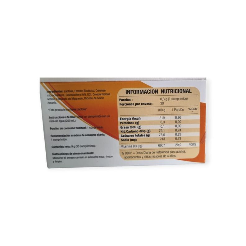 VITAMINA D3 800 UI 30 COMPRIMIDOS - INFOR-1