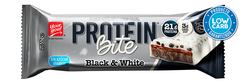 BOX 4 BARRAS PROTEIN BITE 20G BLACK & WHITE - YOUR GOAL-1