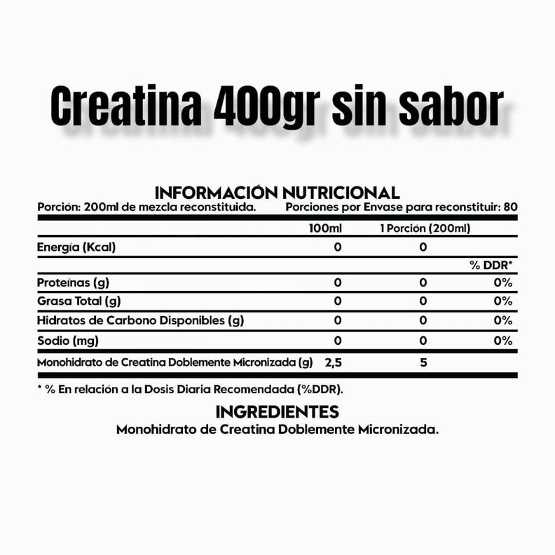 GLUTAMINA DOBLEMENTE MICRONIZADA 432G CREATINA SIN SABOR 400G-1