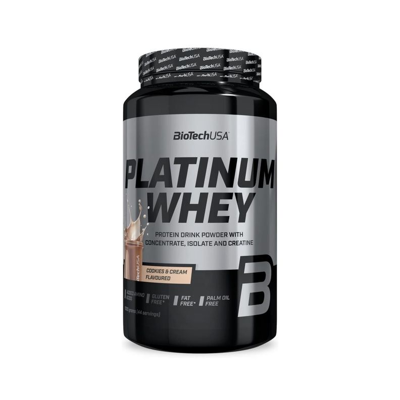 PROTEINA PLATINUM WHEY 44SV 1000GR COOKIES & CREAM- BIOTECHUSA