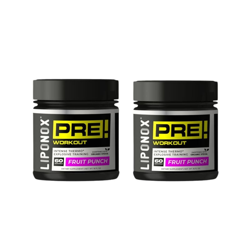 PACK 2 PRE ENTRENO ENERGIZANTE 60 SERVICIOS C/U - LIPONOX-0