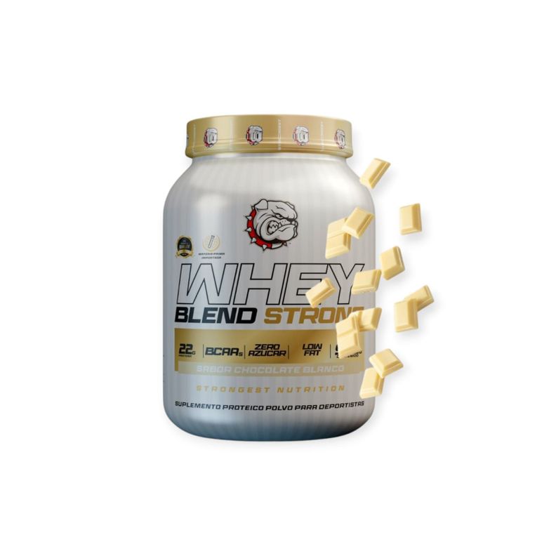 PROTEINA WHEY BLEND 900G CHOCOLATE BLANCO - STRONGEST-0