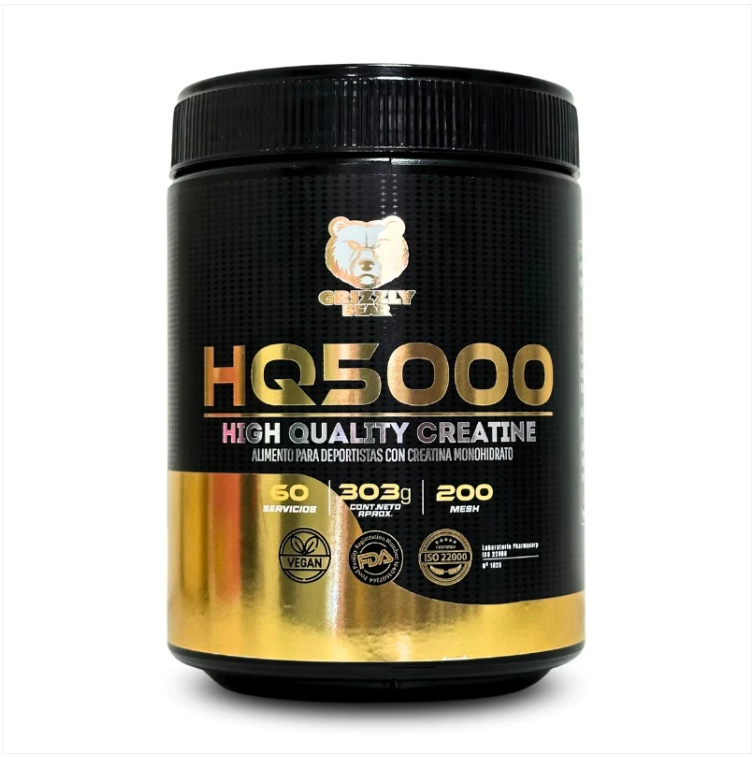 CREATINA MONOHIDRATADA HQ 300GR 60 SV - GRIZZLY BEAR-0
