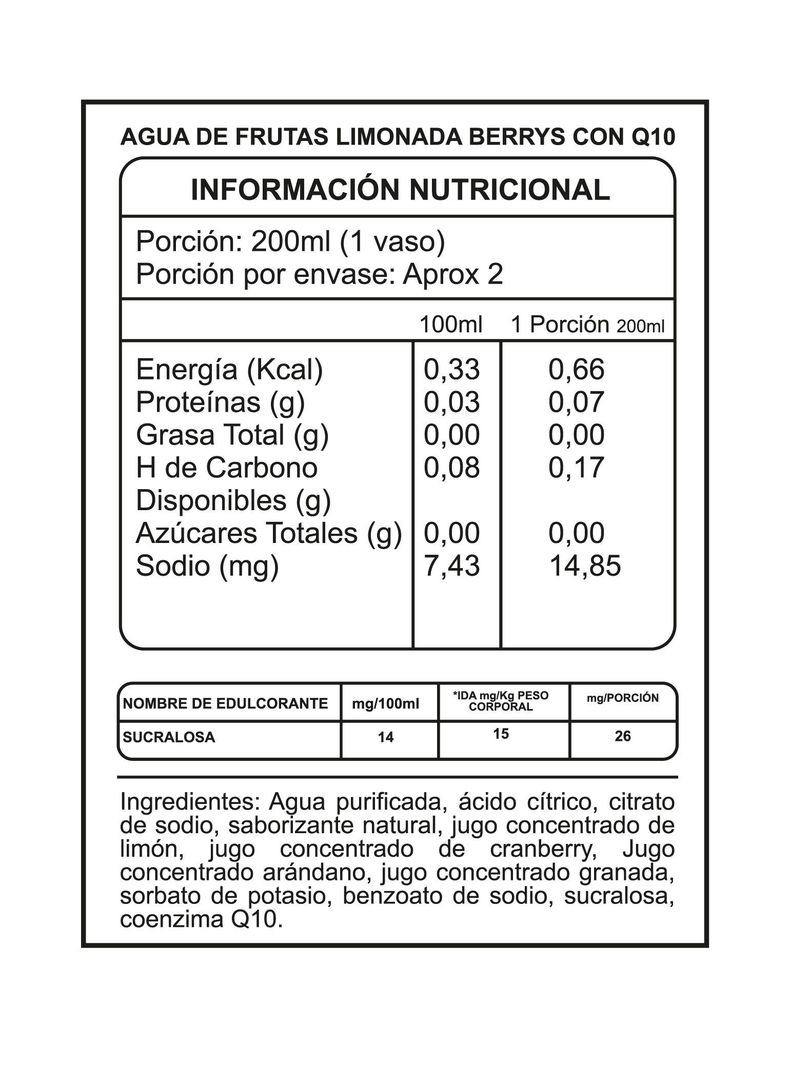 LIMONADA COENZIMA Q10 355ML LIMONADA BERRIES -  I LIKE-1