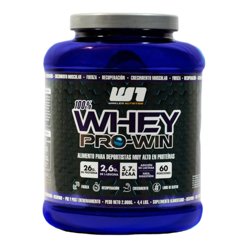 Proteína Whey pro win 2kg - 60sv - Dulce de leche - Winkler Nutrition-0