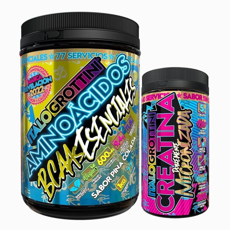 Aminoácidos & Bcaas Esenciales  + Creatina 40 Sv sin sabor-0