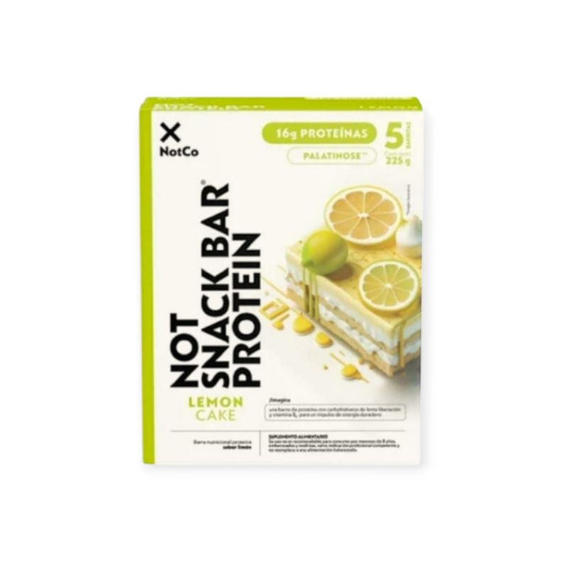 BARRAS DE PROTEINA NOTSNACK LEMON CAKE 45GR 5 UNIDADES - NOTCO-0
