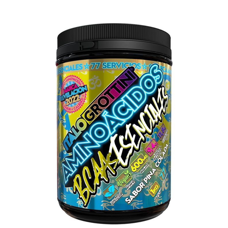 Aminoacidos Bcaas Esenciales - 1kg -77sv PIÑA COLADA - Italo Grottini-0
