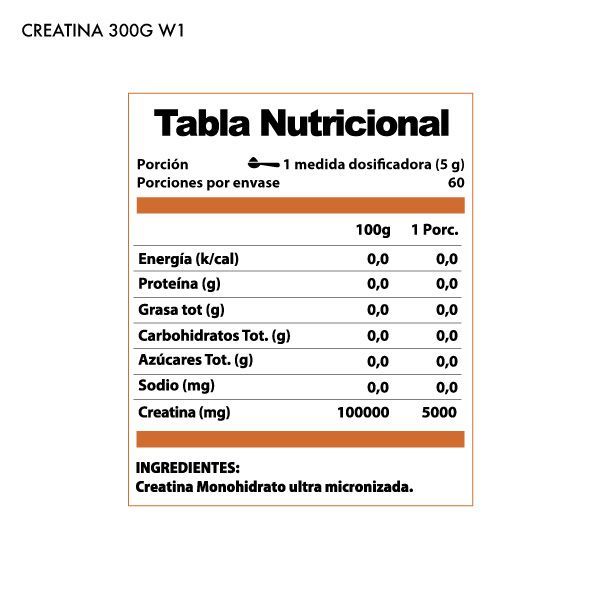 Creatina monohidratada - 300gr - 60sv - Winkler Nutrition-1