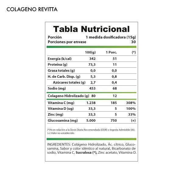 Colágeno Hidrolizado + Vitaminas - piña 450 grs 30 servicios - Revitta-1