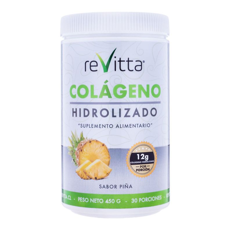 Colágeno Hidrolizado + Vitaminas - piña 450 grs 30 servicios - Revitta-0