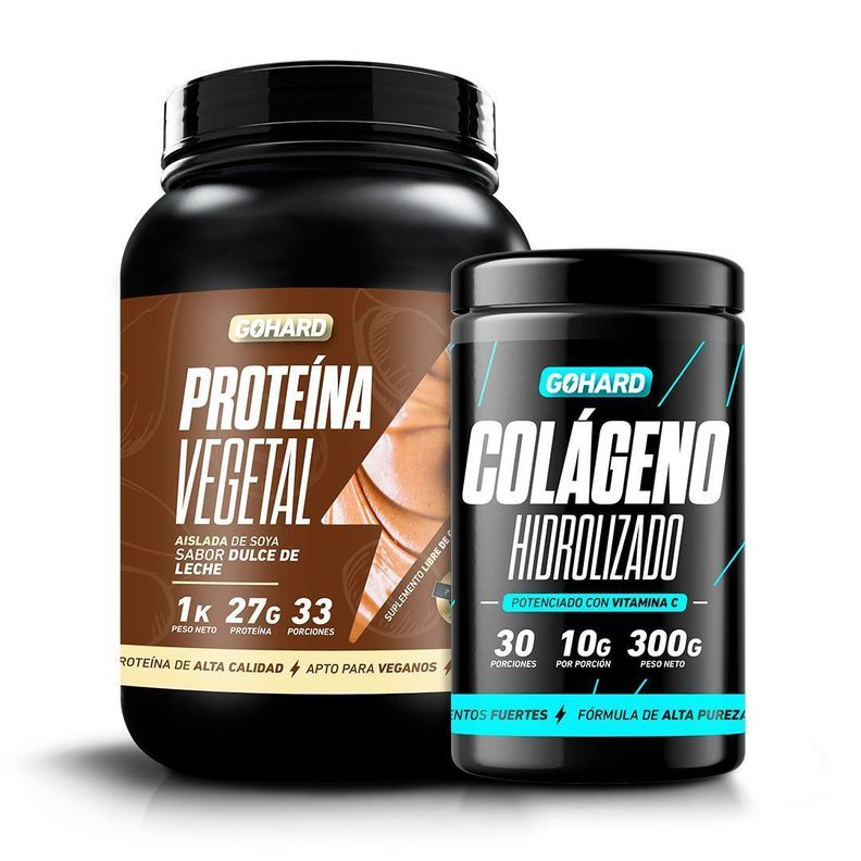 PROTEINA VEGETAL DULCE DE LECHE PACK COLAGENO HIDROLIZADO GOHARD-0