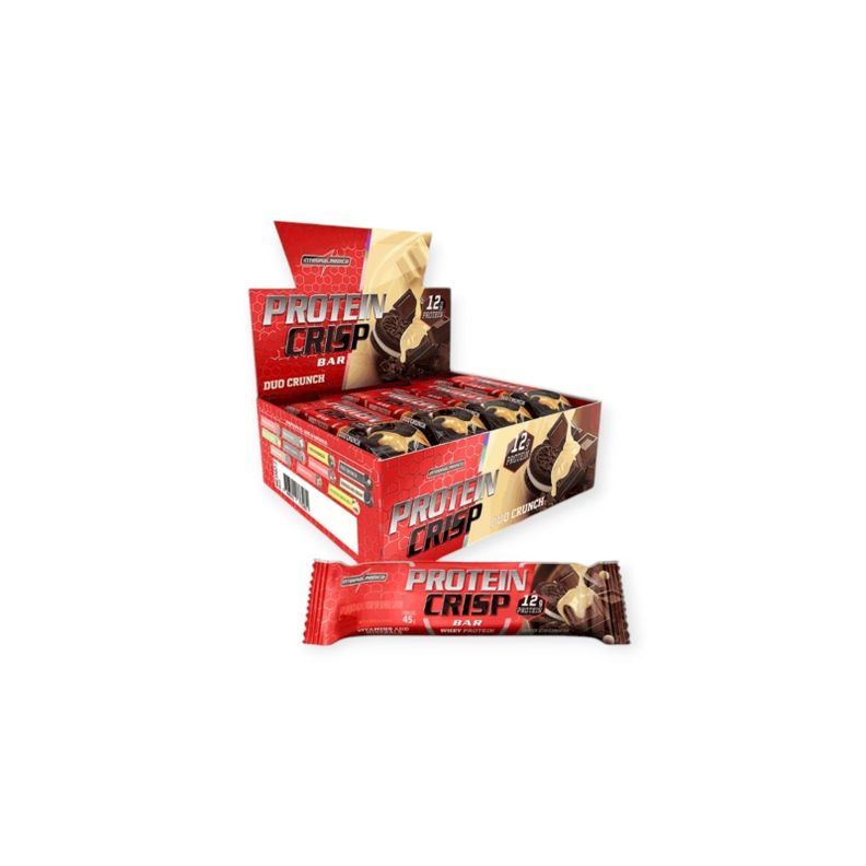 BOX 12 BARRAS PROTEIN CRIPS BAR DUO CRUNCH - INTEGRALMEDICA-0