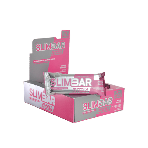 Box 12 barras de proteina  60GR C/U BERRIES A LA CREMA - SLIMBAR-0