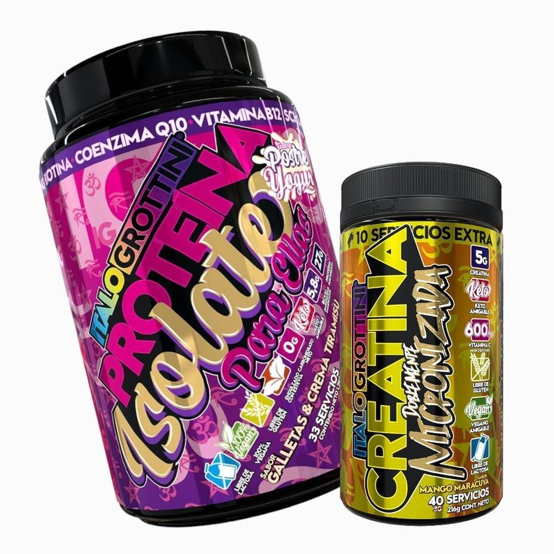 Proteína Para Ellas Tiramisú + Creatina 40sv Mango maracuya-0