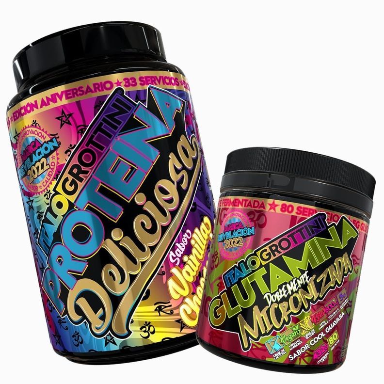 Proteina Whey Deliciosa 2.3 lb Vainilla + Glutamina 432g 80Sv-0
