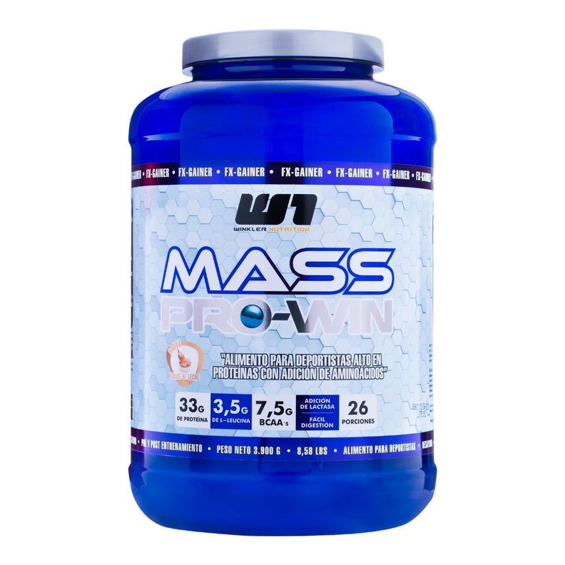 Ganador de peso Mass Pro Win Dulce de leche 3,9 kgs - 26sv -Winkler N.