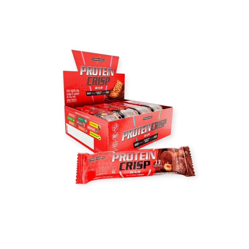BOX 12 BARRAS PROTEIN CRIPS BAR TRUFA DE AVELLANAS - INTEGRALMEDICA-0