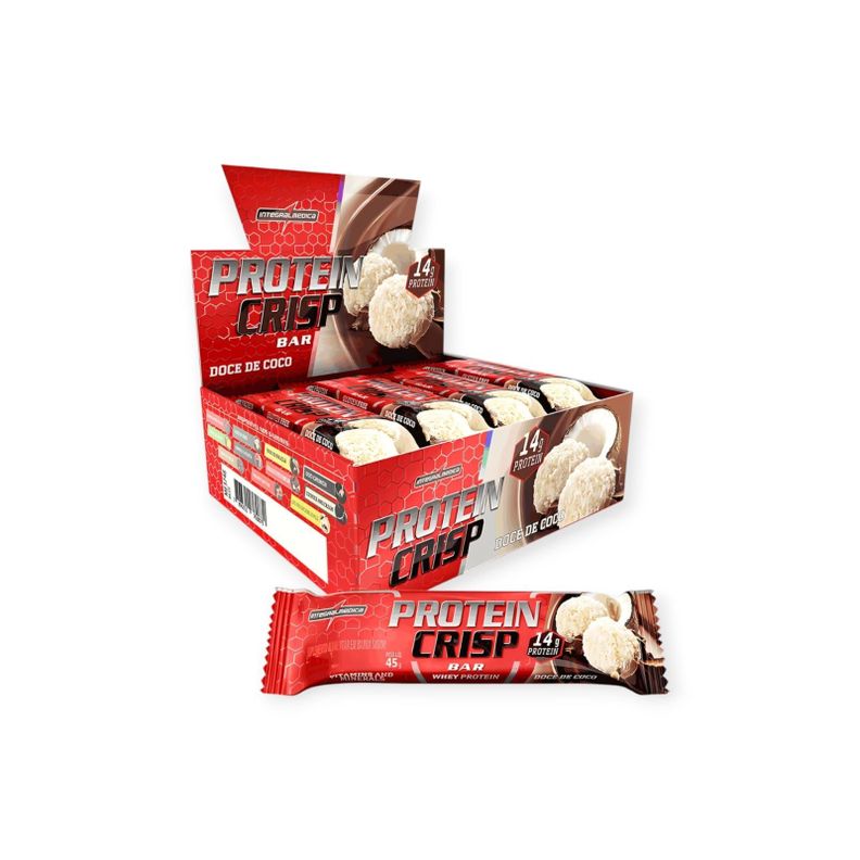 BOX 12 BARRAS PROTEIN CRIPS BAR DULCE DE COCO - INTEGRALMEDICA-0