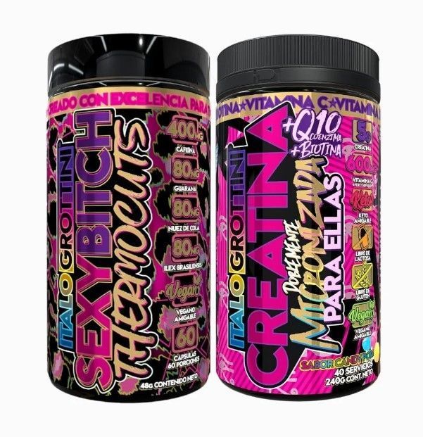 Pack Creatina Para ellas Y Termogenico Sexybitch - Italo Grottini-0
