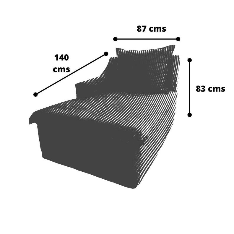 Sofa Chaise Long Itata Cafe con Funda-2