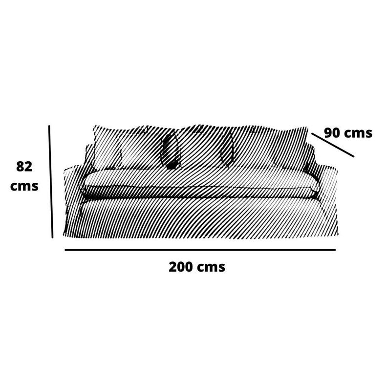 Sofa Gema 2,0 Mts Beige con funda-3